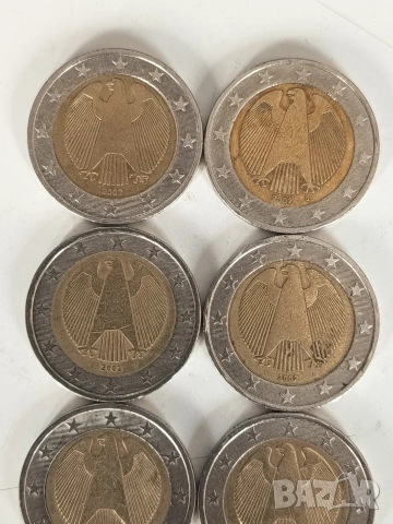 2 евро Германия различни години 7бр., снимка 2 - Нумизматика и бонистика - 53581319