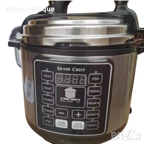 Мултифункционален електрически уред за готвене под налягане Silver Crest 10 в 1, снимка 3 - Мултикукъри - 52241764