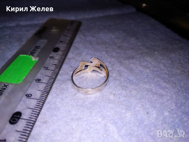 СТИЛЕН ВИНТИДЖ АРТ СРЕБЪРЕН ПРЪСТЕН СРЕБРО 925 РЪЧНА АЖУРНА МАЙСТОРСКА ИЗРАБОТКА 35032, снимка 4 - Пръстени - 39642324