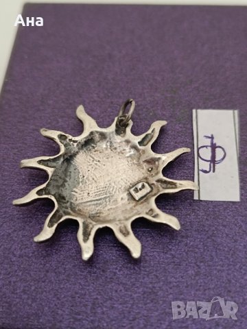Красива сребърна висулка маркирана Буква Ф, снимка 4 - Колиета, медальони, синджири - 43922916