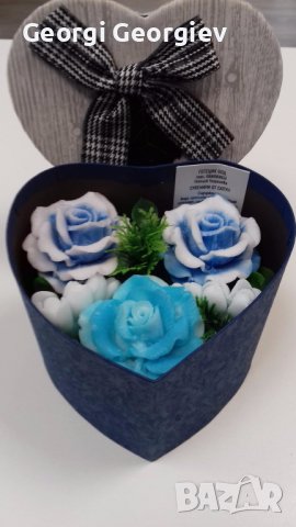 Цветя от глиц.сапун, снимка 2 - Изкуствени цветя - 37066559