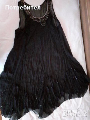 Дамска черна рокля, снимка 5 - Рокли - 36591040