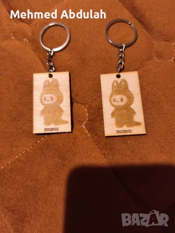 Дървен Ключодържател Лабубу DUODUO, снимка 2 - Декорация за дома - 51291111