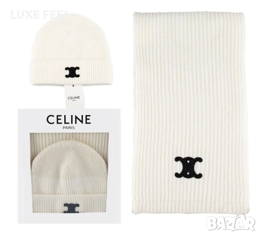 Шал + Шапка ⚜️ CELINE , снимка 4 - Шапки - 53091430
