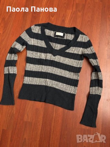 Дамска плетена раирана блуза AMERICAN EAGLE, снимка 2 - Блузи с дълъг ръкав и пуловери - 27165641