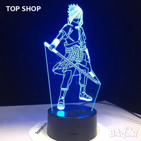 NARUTO 3Д лампа с 3 плаки