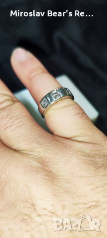 Сребърен пръстен с циркони , снимка 2 - Пръстени - 38803439