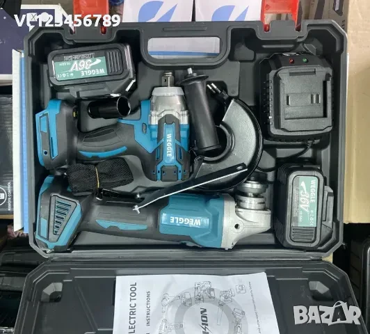 Акумулаторни Безчеткови -Ъглошлайф,Гайковерт Weggle36V,10Ah, снимка 2 - Винтоверти - 50666374