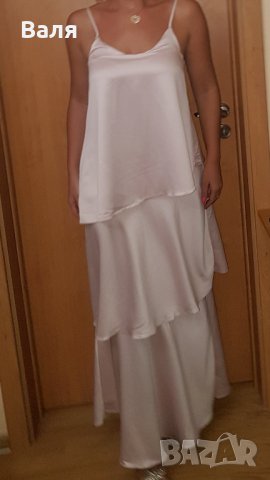 Официална дълга рокля на харбали сатен, снимка 4 - Рокли - 26279419