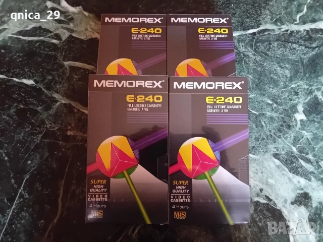 Memorex E-240 VHS видео касети