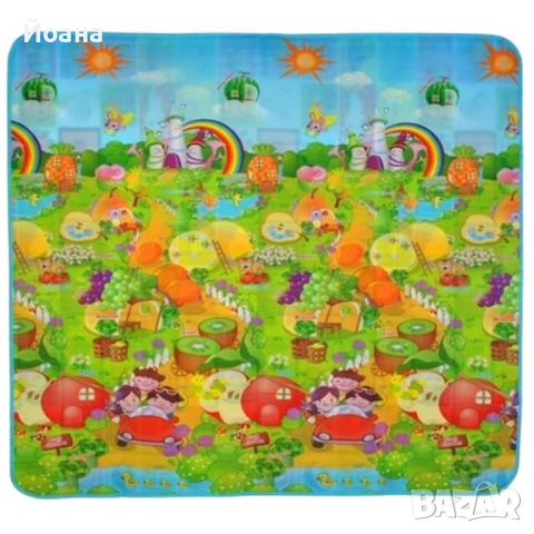 Двулицево детско килимче, Топлоизолиращо. 120х180 см и дебелина 0.5 см "Учи английски", снимка 3 - Други - 53230969