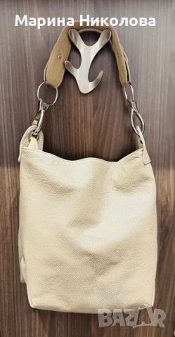 Италианска дамска чанта от естествена кожа, снимка 3 - Чанти - 52059821