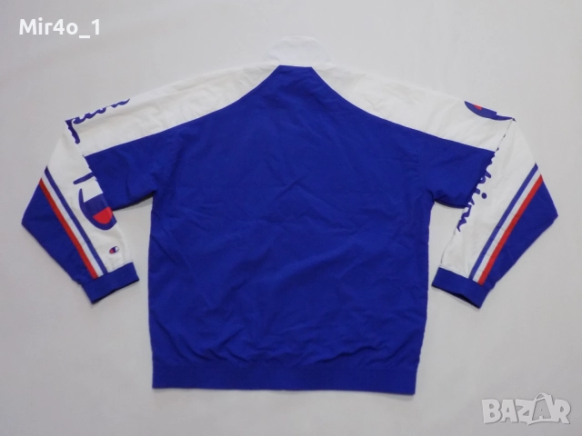 горнище champion vintage retro яке анорак ветровка худи суичър блуза елек екип мъжко оригинално S, снимка 2 - Спортни дрехи, екипи - 47884436