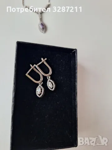 сребърен комплект, снимка 4 - Бижутерийни комплекти - 49846466