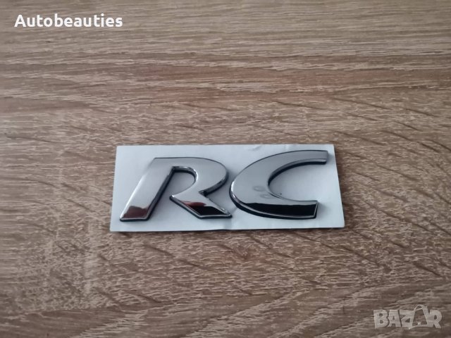 Peugeot РС Пежо RC сребриста емблема надпис