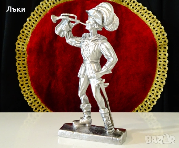 Калаена статуетка Ловец по Le Sonneur d’Olifant на Antonin Marie Moine. , снимка 3 - Статуетки - 52495753