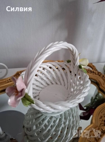Порцеланова кошничка , снимка 5 - Декорация за дома - 52890208