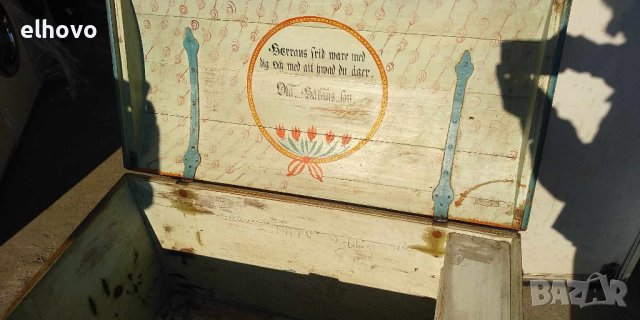 Сандък ракла за чеиз от 1843г, снимка 10 - Антикварни и старинни предмети - 43954303