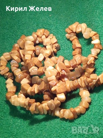 ВИНТИДЖ ГЕРДАН ХЕНД-МЕЙД от НАТУРАЛНИ ПОЛУСКЪПОЦЕННИ КАМЪНИ РЕТРО КОЛИЕ ОГЪРЛИЦА 26185