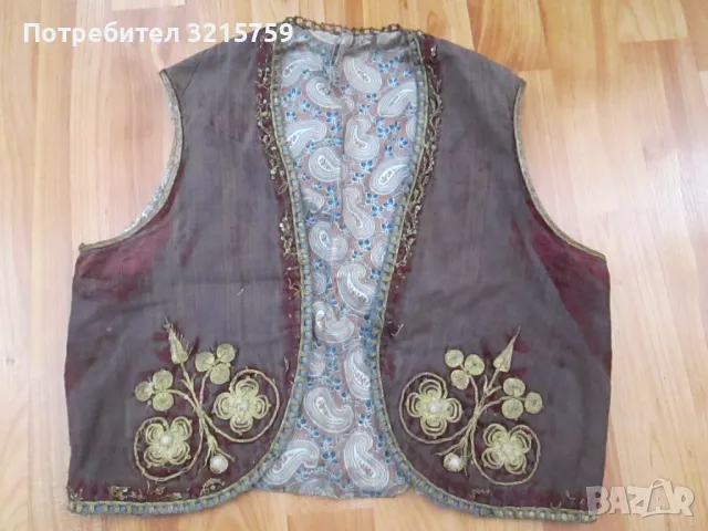 Старо елече за носия -златна сърма