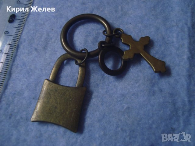 ИНТЕРЕСНА ВИНТИДЖ МЕСИНГОВА АРТ ВИСУЛКА КАТИНАРЧЕ За КЛЮЧОДЪРЖАТЕЛ с КРЪСТЧЕ РАЗПЯТИЕ 27452, снимка 11 - Други - 36950528