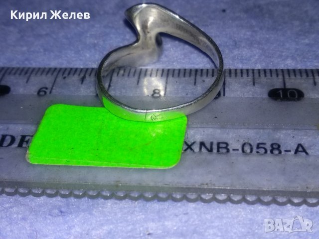 ЕЛЕГАНТЕН СТИЛИЗИРАН ВИНТИДЖ АРТ СРЕБЪРЕН ПРЪСТЕН СРЕБРО 900 ПРОБА МАЙСТОРСКА ИЗРАБОТКА 37869, снимка 9 - Пръстени - 40759808
