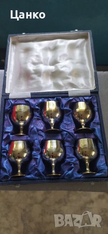  сребърни чашки, дълбоко посребрени чашки