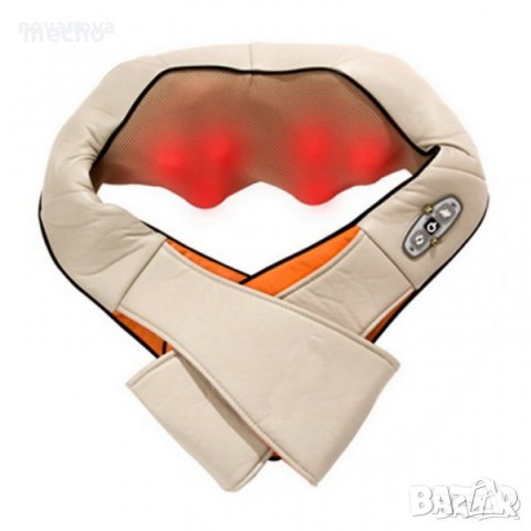12V/220V 3D Шиацу масажор за врат гръб плешки и рамене с функция затопляне , снимка 4 - Масажори - 27360214
