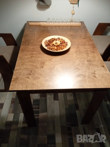 Маса трапезарна в рустикален стил с 4 стола, снимка 7 - Маси - 53596253
