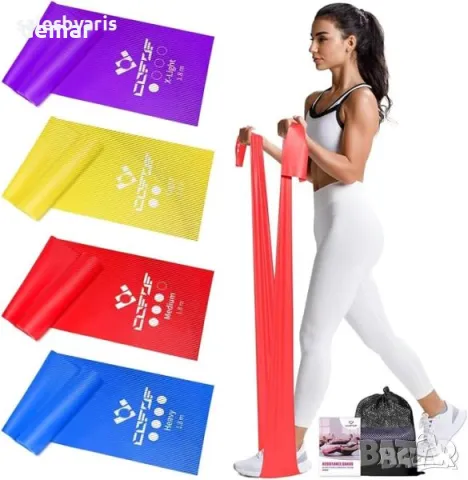 COFOF Стреч ленти за упражнения: Идеални за йога, пилатес и силов тренинг