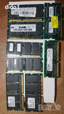 RAM Памет За Лаптоп 256MB 512MB 1GB Ddr333 DDR2 sodimm, снимка 5 - RAM памет - 13358979