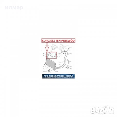 50501561 Маркуч  турбо/интеркулер за Алфа 159 -, снимка 2 - Части - 27457084