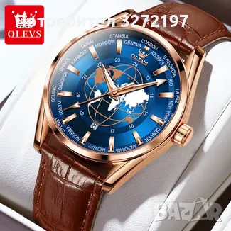 OLEVS кварцов часовник,японски механизъм,дата,водоустйчив