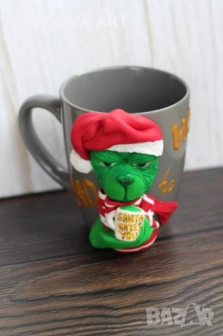 Чаша "Гринч" , снимка 2 - Чаши - 52378151