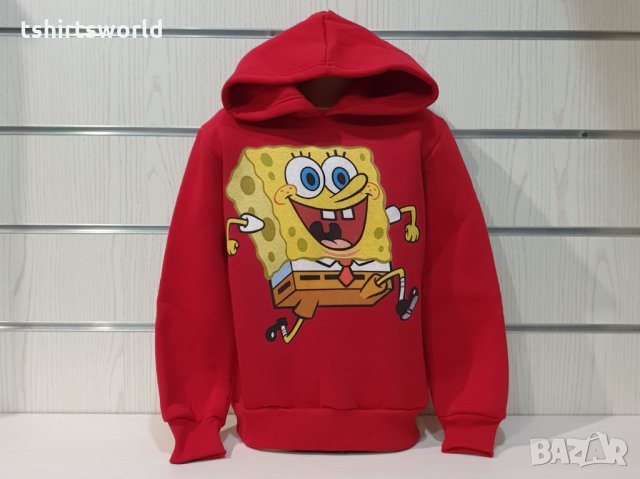 Нов детски суичър с дигитален печат Спондж боб, снимка 3 - Детски анцузи и суичери - 34832730