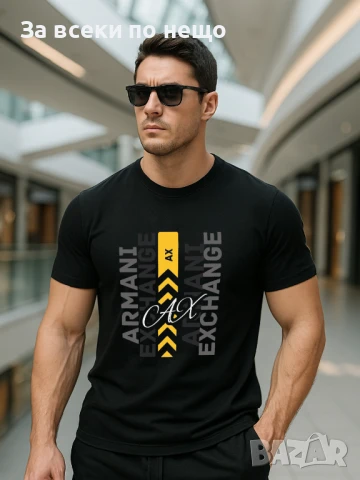 Armani Exchange Мъжка Тениска👕Мъжка Блуза С Къс Ръкав Армани Ексчейндж-Различни Цветове Код LFS552, снимка 2 - Тениски - 50752539