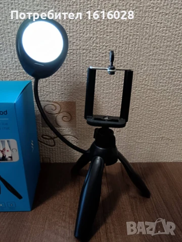 LED Vlogging Tripod - Статив за влогове с лед осветление., снимка 2 - Селфи стикове, аксесоари - 50676216