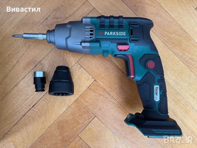 Нови машини зарядни и батерии Парксайд Parkside.Циркуляр,лазерен нивелир с три лазерни лъча винтовер, снимка 12 - Измервателни инструменти - 48432314