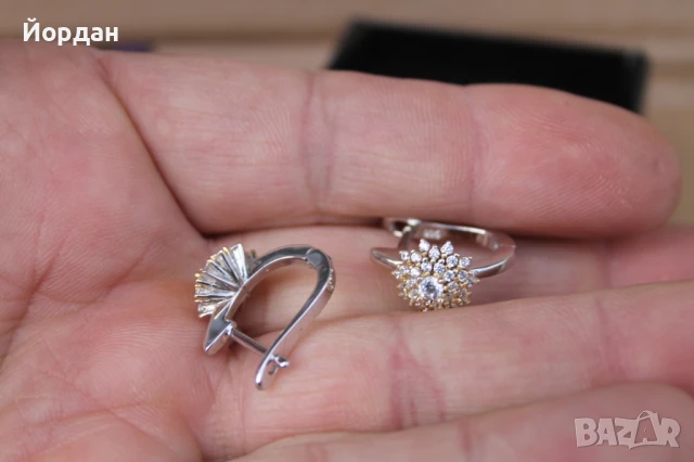 Дамски сребърни обеци , снимка 10 - Обеци - 50474494