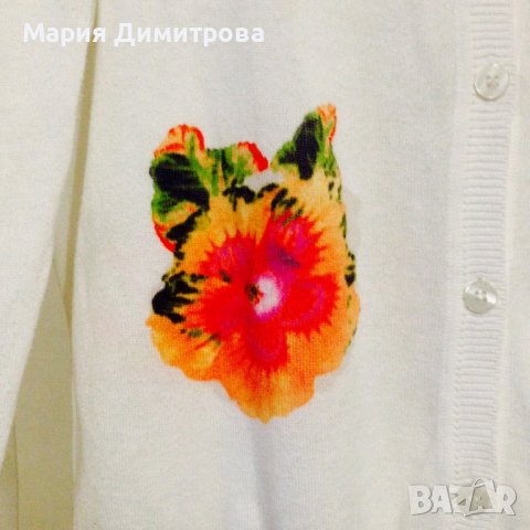 ARMANI JEANS жилетка/блуза с флорални мотиви Оригинал , снимка 4 - Жилетки - 39306682