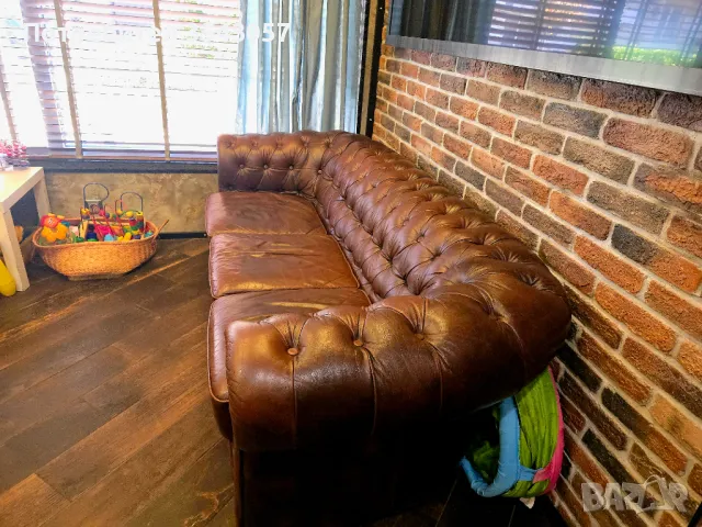 Честър диван от естествена кожа и фотьойл  Честър  ат естествена кожа , снимка 3 - Дивани и мека мебел - 47655875