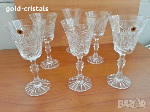  кристални чаши , снимка 1 - Антикварни и старинни предмети - 28757164