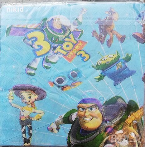 Toy Story Играта на играчките 10 парти салфетки рожден ден, снимка 2 - Други - 26695234