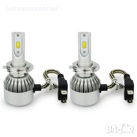 3020049274 Комплект LED , Диодни Крушки за фар Amio 2бр С6 H7 - 36W , Над 150% по-ярка светлина, снимка 4 - Аксесоари и консумативи - 28403803