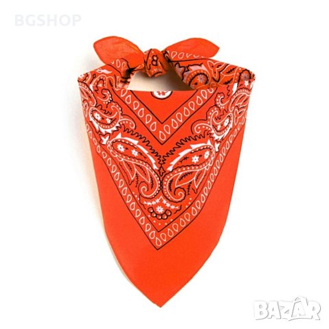 Бандана - Хип Хоп шал - Оранжев, снимка 6 - Шалове - 28467926