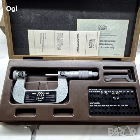 Микрометър резбомер TESA , снимка 4 - Стругове - 51798459