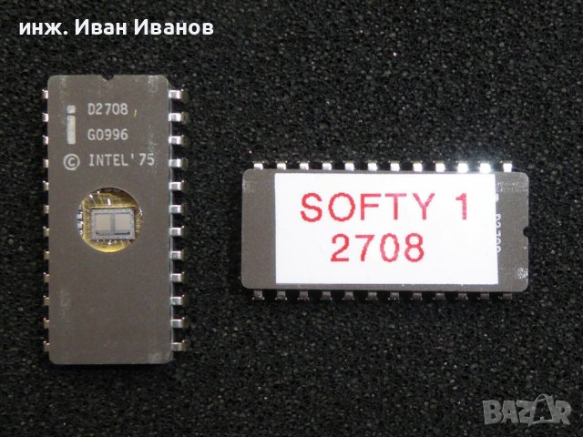 24-pin 8K EPROM 2708 памети с UV изтриване, снимка 2 - Друга електроника - 39916572