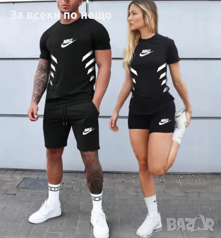 Nike Екипи За Двойки👚🩳Мъжки Летен Екип Найк👕🩳Дамски Къс Комплект Найк Код LFS393, снимка 2 - Спортни дрехи, екипи - 49830746