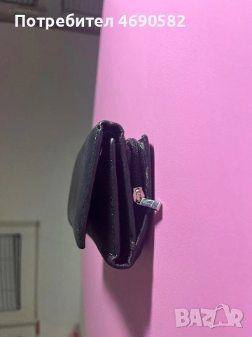 Черен портфейл от естествена кожа, снимка 5 - Портфейли, портмонета - 53179018