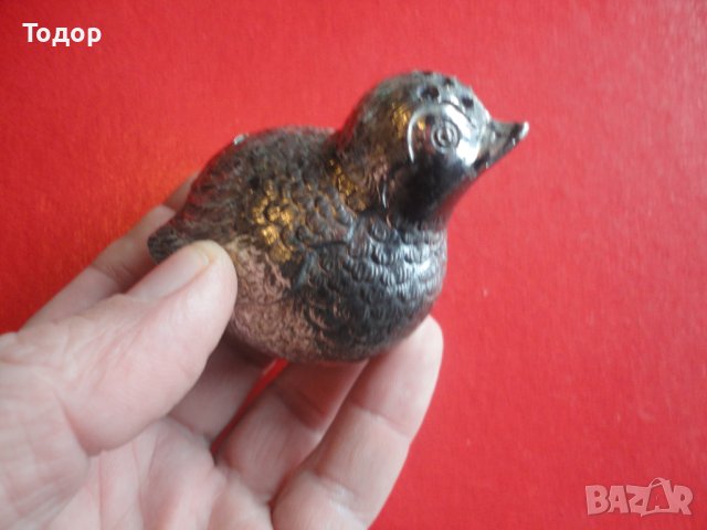 Невероятна бронзова солница пиперница врабче 1, снимка 9 - Аксесоари за кухня - 43523649